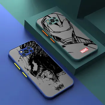 Калъф за Samsung Galaxy Note 10 Plus 8 9 S9 Plus S22 S8 S23 5G Note 20 Ultra S23 твърд компютър Marvel Ironman Spiderman Shell Cover