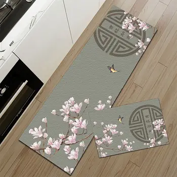 Модерни нови китайски домакински кухненски подови постелки абсорбиращи неплъзгащи се подложки за крака дълги ленти килими масло и водоустойчиви