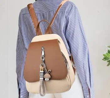 Жените нова мода корейски Preppy стил високо качество кожа раница голям капацитет случайни пътуване рамо чанти училище чанта Totes