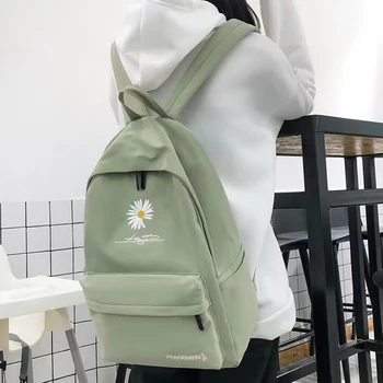Daisy отпечатана раница Унисекс малка ученическа чанта за тийнейджъри Модни платнени раници Преносима чанта за пътуване Ученически училищни чанти