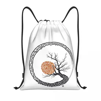 Enso Circle And Bonsai 5 графични чанти за шнур Фитнес чанта Одеяло ролка Сигурна раница хумор графика