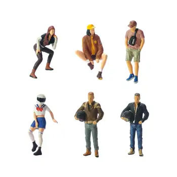 1/64 мащабни фигури реалистични фигури мини хора модел смола 1/64 фигури 1/64 модел хора фигури миниатюрни сцени декор