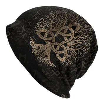 Viking Tree of Life Bonnet Homme Fashion Thin Skullies Beanies Caps For Men Women Creative Hats