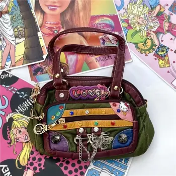 Diamond Sanrio чанти за жени реколта чанта Hello Kitty хилядолетие горещо момиче Y2g азиатската култура преносим пратеник чанта мини чанта