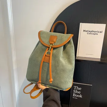 Мода зелени жени раници реколта женски рамо чанта случайни пътуване дами bagpack високо качество момичета пътуване училище чанти нови