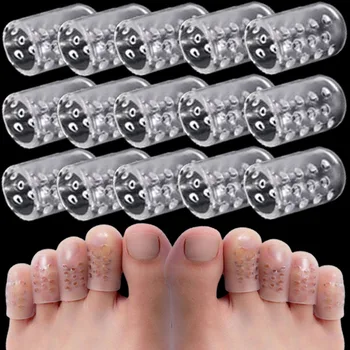 20/10/5/2pcs жени мъже невидими силиконови toe капачки гел малко пръсти тръба протектор анти-триене дишаща грижа за краката пръстите на краката покрива