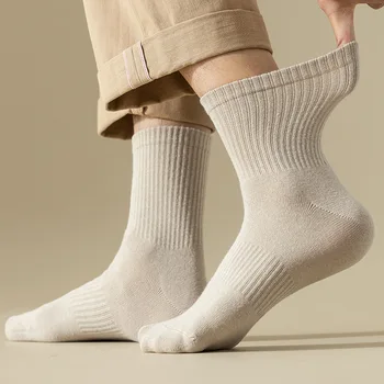 Occident Fashion Ins Жени и мъже Памучни чорапи Средна тръба Плътен цвят