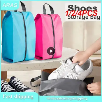 1/2/4PCS Прахоустойчиви обувки чанти за съхранение Пътуване преносим найлон обувки чанта със здрав цип торбичка случай водоустойчив джобни обувки