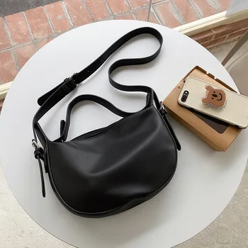 Hot продажба голям капацитет седло чанта за жени през есента и зимата Instagram текстура за студенти случайни меки рамо чанта
