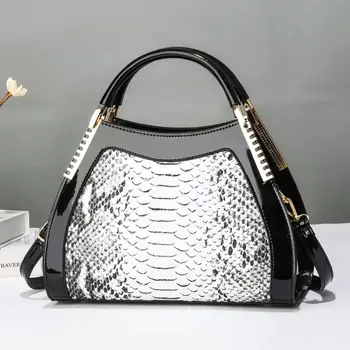 Нова мода серпентина жени чанти европейски дизайн Pu кожа дамски чанти за рамо женски момиче марка луксозна crossbody чанта