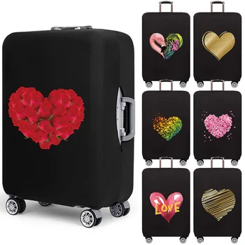 Калъф за багаж аксесоар еластична чанта за багаж капак любов отпечатан за 18-32 куфар прах капак защитен калъф аксесоари за пътуване