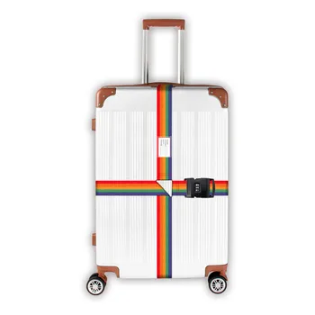 Каишка за багаж Аксесоари за пътуване Регулируема с кодирана ключалка Колани за багаж Кръстосана каишка куфарни колани Опаковка колан Suitcas