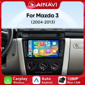 Ainavi Android 12 За Mazda 3 2004-2013 Android кола радио Carplay мултимедиен видео плейър GPS навигация Auto стерео BT високоговорители
