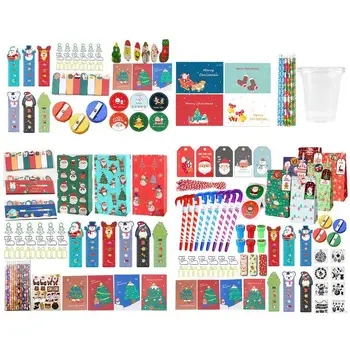 Коледно училище канцеларски комплект детски канцеларски материали подарък кутия комплект Коледа канцеларски колекция за детска градина награди