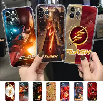 Justice League Калъфът за телефон F-Flash за iPhone 14 11 12 13 Mini Pro XS Max Cover 6 7 8 Plus X XR SE 2020 Funda Shell