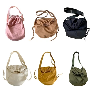 2023 Шнур рамо чанта проста мода Crossbody чанта универсален найлон чанта голям капацитет пътуване чанта за жени момиче