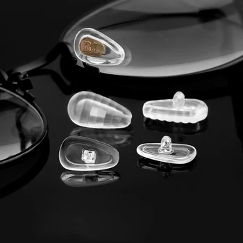 10Pairs/Set Прозрачни силиконови очила Airbag Меки подложки за нос на очила Споделяне на удобни противоплъзгащи за подложка за нос