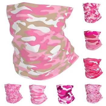 Розов камуфлаж военни бандана врата капак отпечатани обвивка маска шал топло колоездене шал колоездене унисекс възрастен дишаща