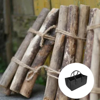  Издръжлив комплект чанта за дърводобив Многофункционален комплект контейнери за дърва за огрев (черен цвят)