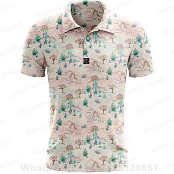 Летни ежедневни тениски Мъжки къс ръкав поло ризи Бутон надолу работни ризи Бързо суха тениска спортен риболов голф пуловер