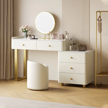 Луксозна тоалетка светлина огледало суета бюро за съхранение чекмедже конзола спалня скринове шкафове Comoda Pra Quarto стая декор