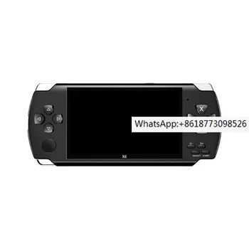 PSP ръчна X6 игрова конзола с 4.3 инчов цветен екран и 128 битова аркадна конзола, ретро и носталгична GBA NES