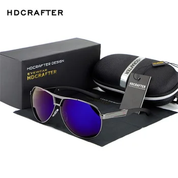 HDCRAFTER Мъже поляризирани слънчеви очила марка дизайнер луксозна марка реколта слънчеви очила oculos de sol feminino masculino Мъжки очила