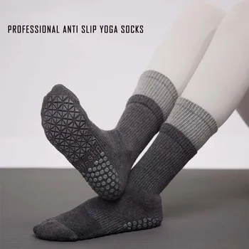 CX спортни висококачествени йога чорапи памучна кърпа точка силиконови неплъзгащи се жени дишаща пилатес танц балет сцепление екипажа чорапи