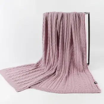 Добър изолационен шал Уютен плетен зимен шал с усукана текстура Ветроупорна защита на врата за жени Мек дебел ластик