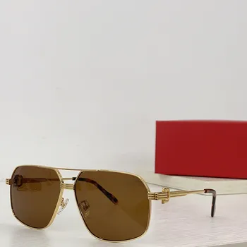 2023 Мода Метал Екстра голям квадрат Мъжки постепенни слънчеви очила за шофиране Квадратни луксозни дизайнерски слънчеви очила Oculos De Sol