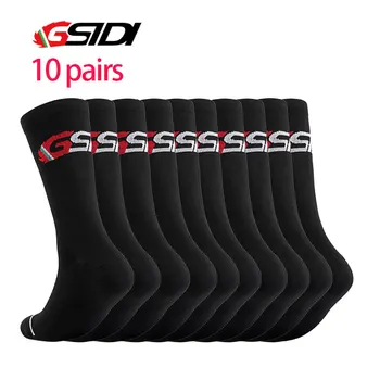 GSIDI 10 чифта спортни състезателни велосипедни чорапи професионална марка спортни чорапи дишащи пътни чорапи за велосипеди мъже и жени на открито
