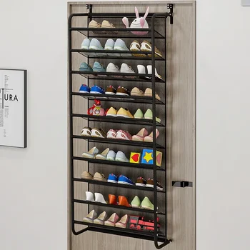 Домакински прахоустойчив шкаф за обувки за съхранение Прост стенен шкаф за обувки зад многослойна стойка за обувки на общежитието