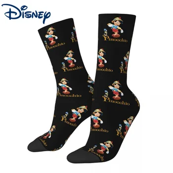 Fashion Disney Pinocchio Jiminy Cricket Soccer Socks Polyester Long Socks for Unisex Sweat Absorbing