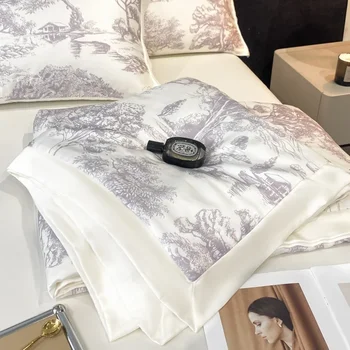 Промоция Лятна ледена коприна Cool Comforter Супер мека лека одеяло гладка въздух юрган King легло Duvets състояние Bedspread