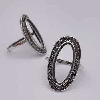 MeiBaPJ S925 стерлинги сребърен жена празен пръстен база DIY отваряне пръстен настройка празни бижута констатации вземане аксесоари