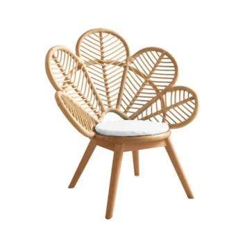 Nordic ратан стол дизайнер творчески цветя Паун стол отдих ретро homestay