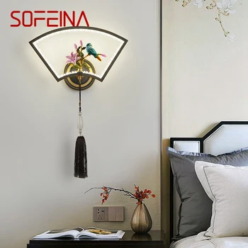 SOFEINA месингова лампа за стена LED модерен луксозен свещ светлина интериорен декор Начало спалня нощно легло коридор осветление