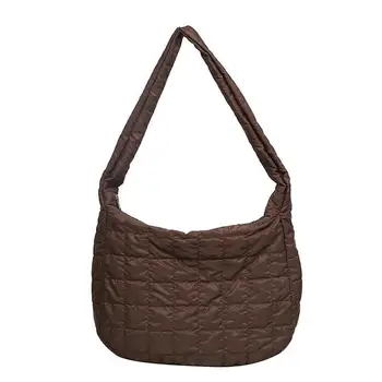 Женска луксозна ватирана решетъчна чанта за рамо - идеална за стилните!
