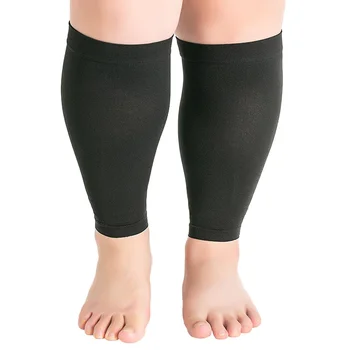 Мъже и жени голям размер компресия теле ръкави разширени вени унисекс крак налягане чорап бягане колоездене крак защита чорап