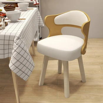 Lounge Office Трапезни столове Скандинавска кожа Кухня грим Луксозни столове за хранене Дизайнерски маникюр Шезлонги Мебели за дома YY50DC
